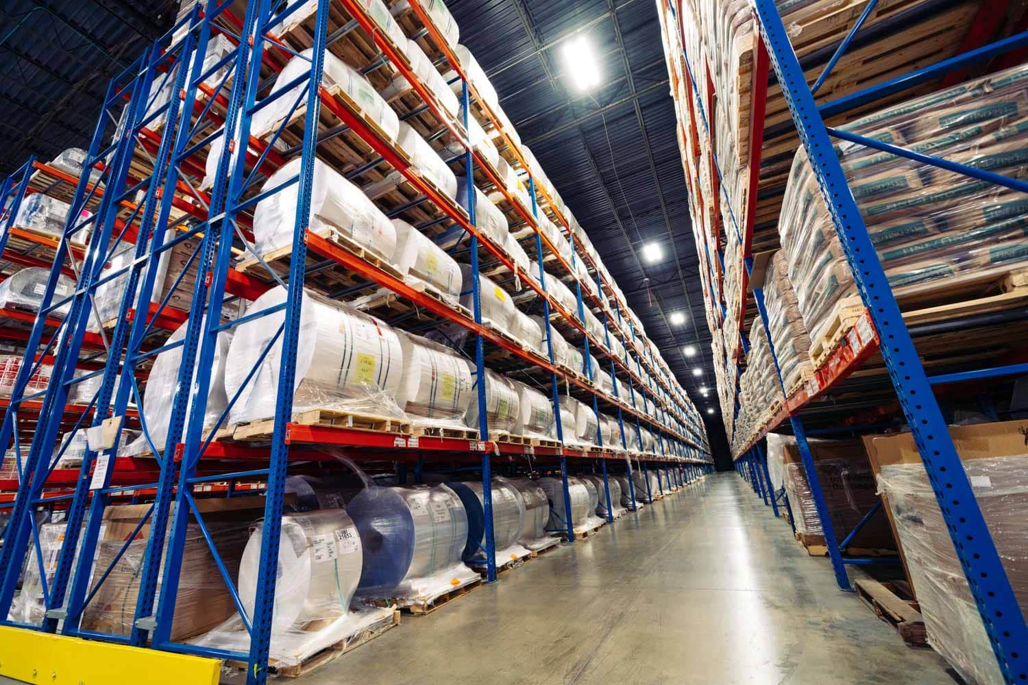 north carolina warehousing space - shelves stacked full